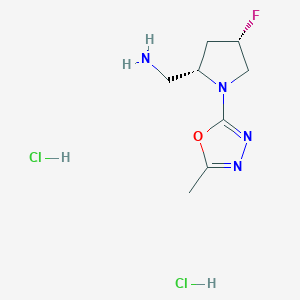 [(2S,4S)-4-fluoro-1-(5-methyl-1,3,4-oxadiazol-2-yl)pyrrolidin-2-yl]methanamine dihydrochloride