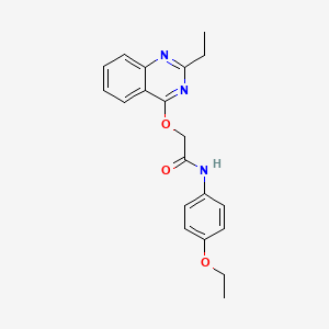 molecular formula C20H21N3O3 B2558253 N-(4-ethoxyphenyl)-2-[(2-ethylquinazolin-4-yl)oxy]acetamide CAS No. 1111052-23-3
