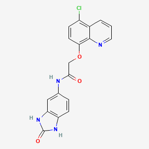 2-[(5-chloroquinolin-8-yl)oxy]-N-(2-oxo-2,3-dihydro-1H-1,3-benzodiazol-5-yl)acetamide