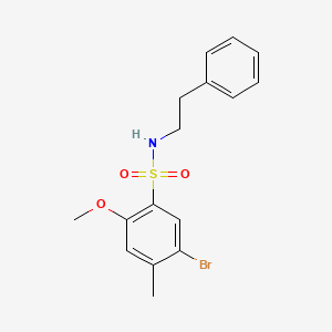 5-bromo-2-methoxy-4-methyl-N-(2-phenylethyl)benzenesulfonamide