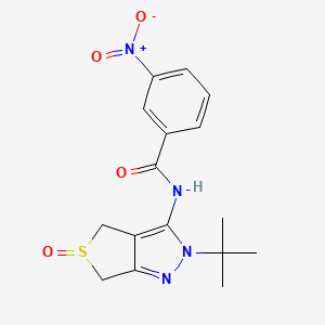N-(2-(tert-butyl)-5-oxido-4,6-dihydro-2H-thieno[3,4-c]pyrazol-3-yl)-3-nitrobenzamide