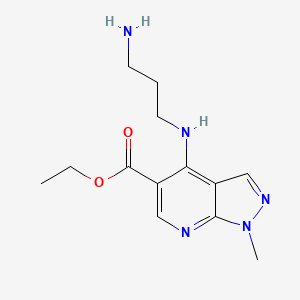 ethyl 4-[(3-aminopropyl)amino]-1-methyl-1H-pyrazolo[3,4-b]pyridine-5-carboxylate