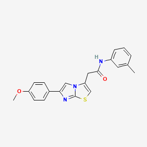 5-[1-cyclopentyl-4-(4-fluorophenyl)-1H-imidazol-5-yl]-N-(3-methoxybenzyl)-2-furamide
