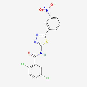 2,5-dichloro-N-[5-(3-nitrophenyl)-1,3,4-thiadiazol-2-yl]benzamide