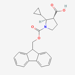 (2S,3R)-2-Cyclopropyl-1-(9H-fluoren-9-ylmethoxycarbonyl)pyrrolidine-3-carboxylic acid