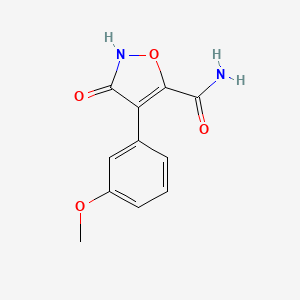 4-(3-Methoxyphenyl)-3-oxo-1,2-oxazole-5-carboxamide