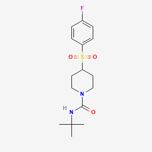 N-(tert-butyl)-4-((4-fluorophenyl)sulfonyl)piperidine-1-carboxamide
