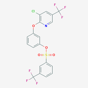 3-{[3-Chloro-5-(trifluoromethyl)-2-pyridinyl]oxy}phenyl 3-(trifluoromethyl)benzenesulfonate
