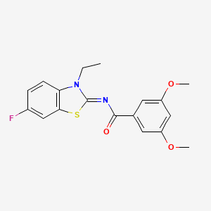 (E)-N-(3-ethyl-6-fluorobenzo[d]thiazol-2(3H)-ylidene)-3,5-dimethoxybenzamide
