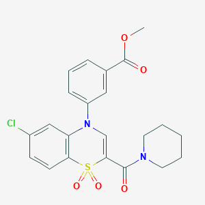 methyl 3-[6-chloro-1,1-dioxido-2-(piperidin-1-ylcarbonyl)-4H-1,4-benzothiazin-4-yl]benzoate