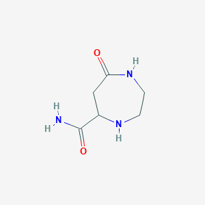 molecular formula C6H11N3O2 B2558294 7-Oxo-1,4-diazepane-5-carboxamide CAS No. 2361636-20-4
