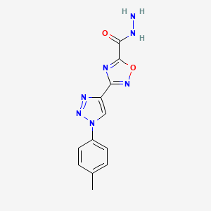 3-[1-(4-methylphenyl)-1H-1,2,3-triazol-4-yl]-1,2,4-oxadiazole-5-carbohydrazide