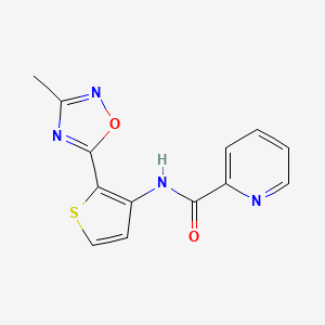 N-(2-(3-methyl-1,2,4-oxadiazol-5-yl)thiophen-3-yl)picolinamide