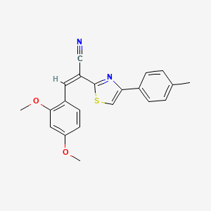 (Z)-3-(2,4-dimethoxyphenyl)-2-(4-(p-tolyl)thiazol-2-yl)acrylonitrile