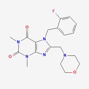 7-(2-fluorobenzyl)-1,3-dimethyl-8-(morpholin-4-ylmethyl)-3,7-dihydro-1H-purine-2,6-dione