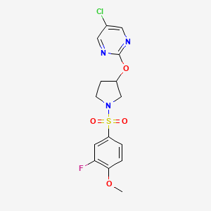 5-Chloro-2-((1-((3-fluoro-4-methoxyphenyl)sulfonyl)pyrrolidin-3-yl)oxy)pyrimidine