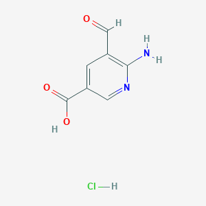 6-Amino-5-formylpyridine-3-carboxylic acid hydrochloride