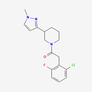 2-(2-chloro-6-fluorophenyl)-1-(3-(1-methyl-1H-pyrazol-3-yl)piperidin-1-yl)ethanone