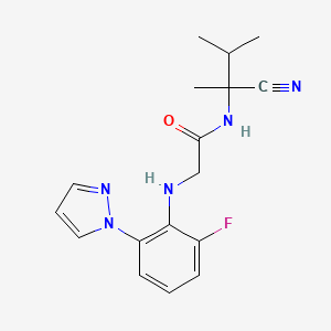 N-(1-cyano-1,2-dimethylpropyl)-2-{[2-fluoro-6-(1H-pyrazol-1-yl)phenyl]amino}acetamide
