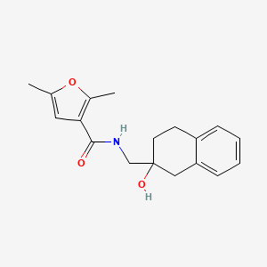 molecular formula C18H21NO3 B2558342 N-((2-hydroxy-1,2,3,4-tetrahydronaphthalen-2-yl)methyl)-2,5-dimethylfuran-3-carboxamide CAS No. 1421509-27-4