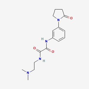 molecular formula C16H22N4O3 B2558347 N1-(2-(dimethylamino)ethyl)-N2-(3-(2-oxopyrrolidin-1-yl)phenyl)oxalamide CAS No. 941957-83-1