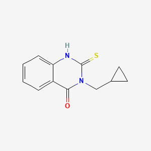 molecular formula C12H12N2OS B2558349 3-(cyclopropylmethyl)-2-sulfanylidene-1H-quinazolin-4-one CAS No. 883040-43-5