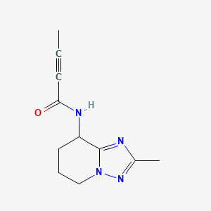 molecular formula C11H14N4O B2558353 N-(2-Methyl-5,6,7,8-tetrahydro-[1,2,4]triazolo[1,5-a]pyridin-8-yl)but-2-ynamide CAS No. 2411255-86-0