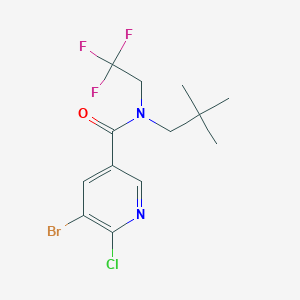 5-bromo-6-chloro-N-(2,2-dimethylpropyl)-N-(2,2,2-trifluoroethyl)pyridine-3-carboxamide