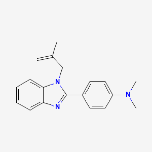 molecular formula C19H21N3 B2558357 N,N-dimethyl-4-[1-(2-methylprop-2-en-1-yl)-1H-1,3-benzodiazol-2-yl]aniline CAS No. 433700-19-7