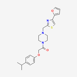1-(4-((4-(Furan-2-yl)thiazol-2-yl)methyl)piperazin-1-yl)-2-(4-isopropylphenoxy)ethanone