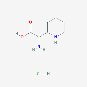molecular formula C7H15ClN2O2 B2558377 2-(哌啶-2-基)甘氨酸盐酸盐 CAS No. 1958064-76-0