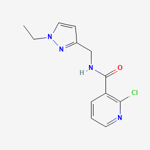 2-Chloro-N-[(1-ethylpyrazol-3-yl)methyl]pyridine-3-carboxamide