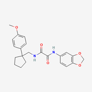 N1-(benzo[d][1,3]dioxol-5-yl)-N2-((1-(4-methoxyphenyl)cyclopentyl)methyl)oxalamide