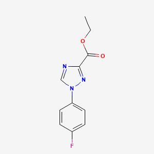molecular formula C11H10FN3O2 B2558397 Ethyl 1-(4-fluorophenyl)-1,2,4-triazole-3-carboxylate CAS No. 1613022-95-9
