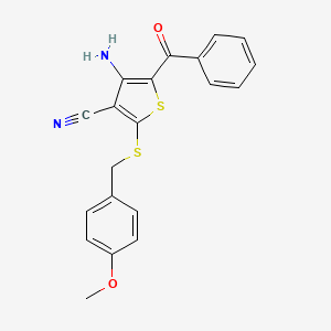 4-Amino-5-benzoyl-2-[(4-methoxybenzyl)sulfanyl]-3-thiophenecarbonitrile