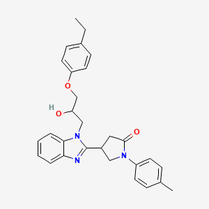 4-{1-[3-(4-Ethylphenoxy)-2-hydroxypropyl]benzimidazol-2-yl}-1-(4-methylphenyl) pyrrolidin-2-one