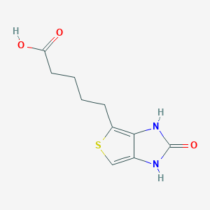 molecular formula C10H12N2O3S B2558411 5-(2-Oxo-2,3-dihydro-1h-thieno[3,4-d]imidazol-4-yl)pentanoic acid CAS No. 3304-81-2