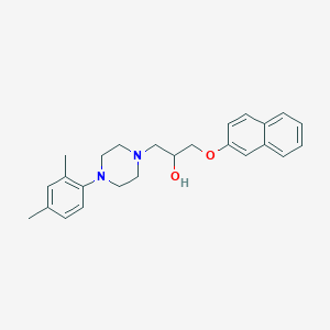 molecular formula C25H30N2O2 B2558417 1-[4-(2,4-Dimethylphenyl)piperazin-1-yl]-3-(naphthalen-2-yloxy)propan-2-ol CAS No. 694472-58-7