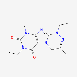 molecular formula C13H18N6O2 B2558418 1,7-Diethyl-3,9-dimethyl-4H-purino[8,7-c][1,2,4]triazine-6,8-dione CAS No. 898443-14-6