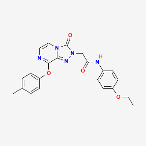 molecular formula C22H21N5O4 B2558427 N-(4-ethoxyphenyl)-2-[8-(4-methylphenoxy)-3-oxo-2H,3H-[1,2,4]triazolo[4,3-a]pyrazin-2-yl]acetamide CAS No. 1251587-45-7