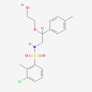 molecular formula C18H22ClNO4S B2558428 3-chloro-N-(2-(2-hydroxyethoxy)-2-(p-tolyl)ethyl)-2-methylbenzenesulfonamide CAS No. 1788769-39-0