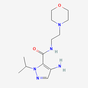 molecular formula C13H23N5O2 B2558439 4-Amino-1-isopropyl-N-(2-morpholin-4-ylethyl)-1H-pyrazole-5-carboxamide CAS No. 2101198-62-1