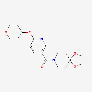 1,4-dioxa-8-azaspiro[4.5]decan-8-yl(6-((tetrahydro-2H-pyran-4-yl)oxy)pyridin-3-yl)methanone
