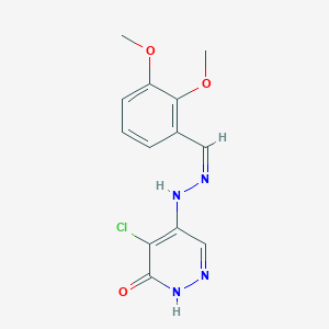 molecular formula C13H13ClN4O3 B255845 2,3-Dimethoxybenzaldehyde (5-chloro-6-oxo-1,6-dihydro-4-pyridazinyl)hydrazone 