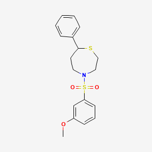 4-((3-Methoxyphenyl)sulfonyl)-7-phenyl-1,4-thiazepane