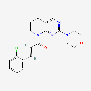 (E)-3-(2-chlorophenyl)-1-(2-morpholino-6,7-dihydropyrido[2,3-d]pyrimidin-8(5H)-yl)prop-2-en-1-one