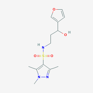 N-(3-(furan-3-yl)-3-hydroxypropyl)-1,3,5-trimethyl-1H-pyrazole-4-sulfonamide