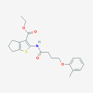 ethyl 2-{[4-(2-methylphenoxy)butanoyl]amino}-5,6-dihydro-4H-cyclopenta[b]thiophene-3-carboxylate