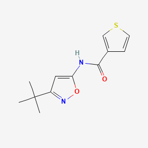 molecular formula C12H14N2O2S B2558484 N-(3-tert-butyl-1,2-oxazol-5-yl)thiophene-3-carboxamide CAS No. 1207005-25-1