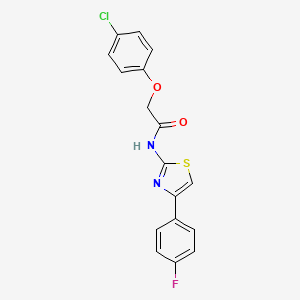 molecular formula C17H12ClFN2O2S B2558503 2-(4-chlorophenoxy)-N-[4-(4-fluorophenyl)-1,3-thiazol-2-yl]acetamide CAS No. 361471-10-5